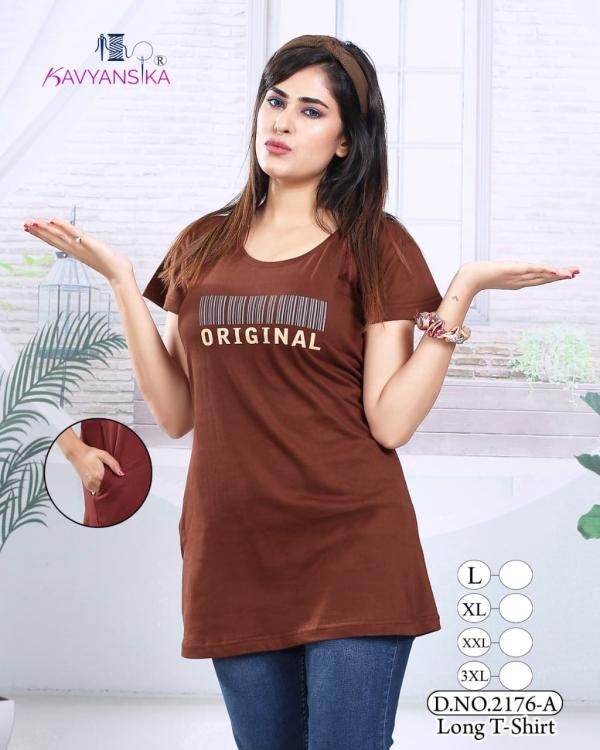 Kavyansika Long Top 2176 Designer Hosiery Cotton Long T Shirt